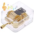 thumbnail image 1 of RV Caja de música de acrílico transparente dorado dedicada a la madre/padre/hija/hijo: cumpleaños, Navidad, Acción de Gracias, boda, aniversario del día de San Valentín (D-Canon) brillar Electrónica, 1 of 5