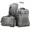 Pacific Gear - Grenada 3-Piece Sport Luggage Set, Silver Grey