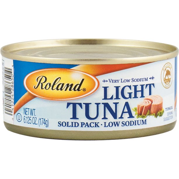 Roland Solid Tongol Tuna, Low Sodium, 6.125 Oz