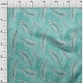 thumbnail image 3 of oneOone Polyester Spandex Dusty Teal Green Fabric Tropical Leaf With Dot Sewing Fabric By The Yard Printed Diy Clothing Sewing Supplies 56 Inch Wide, 3 of 4
