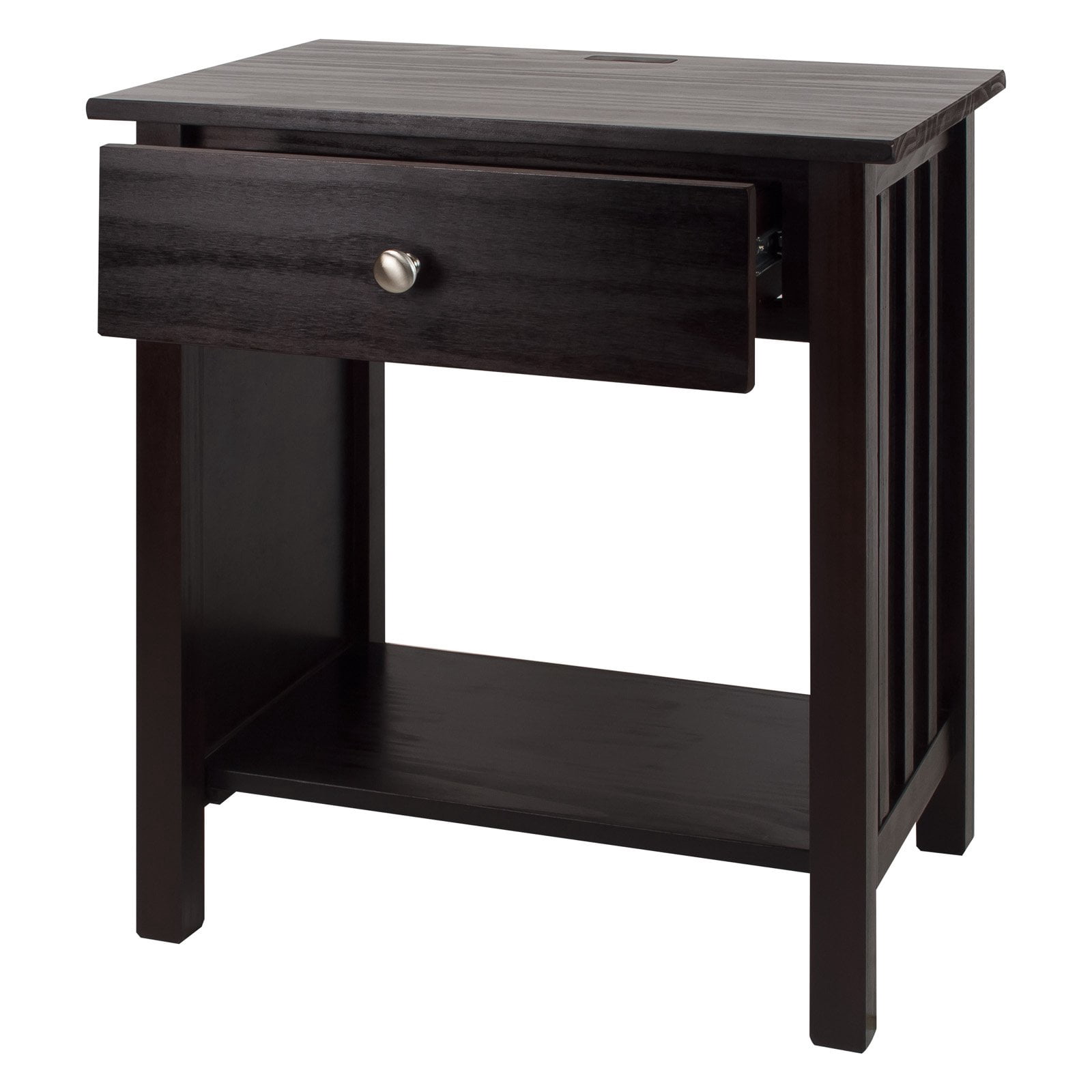 Casual Home Vanderbilt Nightstand with USB Port, Espresso
