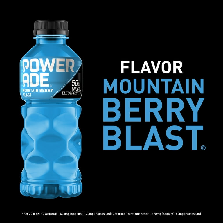 Powerade Mountain Berry Blast Electrolyte Sports Drink 20 fl oz, 8