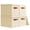 Beige, variant on Storage Bins with Lids - Fabric Storage Baskets for Shelves, 6 Pack Foldable Decorative Boxes with Handles, Stackable Organizer Bins for Home, Nursery, Dorm, White
