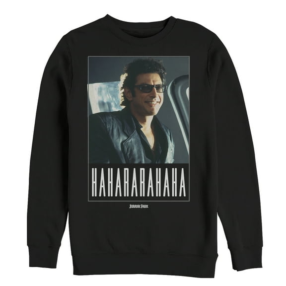 Men's Jurassic Park Dr. Malcolm Iconic Laugh Sweatshirt Black X Large