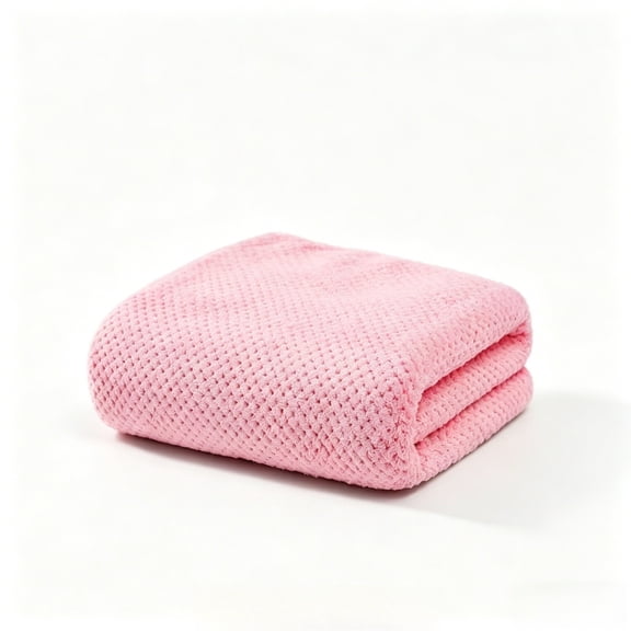 Kyusrd Hand Towels for Bathroom,Cotton Soft Absorbent Decorative Hand Towel for Face Spa Bath Gym Kitchen,Pink,34x74cm