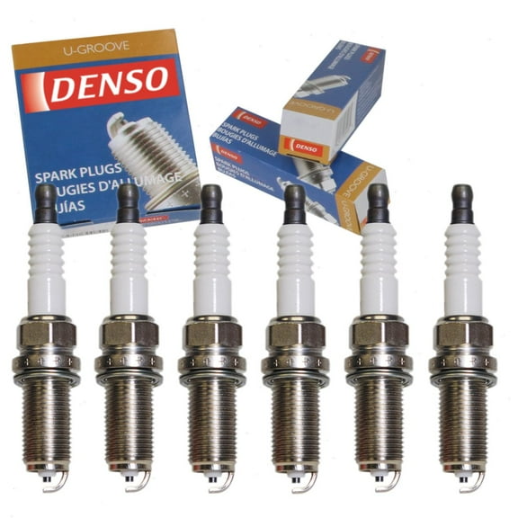 6 pc DENSO Standard U-Groove Spark Plugs compatible with Nissan Murano 3.5L V6 2003-2007