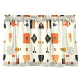 thumbnail image 7 of Yayeee Kitchen Curtains Light Filtering 27"x36" Rod Pocket Short Cafe Window Panel, Minimalist Geometric Pattern, 7 of 7