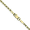 thumbnail image 3 of Solid 10k Yellow Gold 2.2mm Diamond-cut Rope Chain - 7" Bracelet, 3 of 8