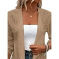 thumbnail image 3 of DYMADE Womens Fashion Elegant Lace Long-Sleeved Hollow Pull-Sleeve Crochet Shawl Cardigan Tops, 3 of 4