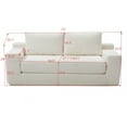 thumbnail image 3 of 2 in 1 Convertible Folding Couch Bed with Storage Pockets, Memory Foam Cloud Sofa with Pull-out Bed, Corduroy Floor Sofa for Apartment Office Living Room, No Assembly Required, Beige, 3 of 9