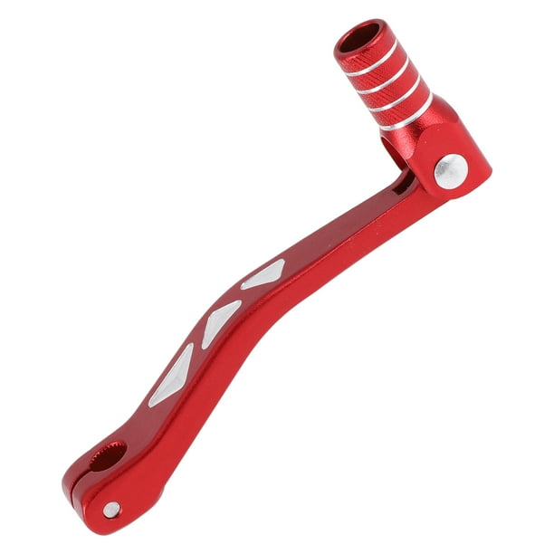 Palanca de cambio de motocicleta plegable para Yamaha TTR 50cc, pedal de aleación de aluminio, brazo de palanca de cambio, palanca roja con cabeza roja y anillo de tono plateado