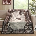 thumbnail image 2 of to My Dad Throw Blanket 60"x50", Best Fathers Day Birthday Blanket Gifts for Dad from Son Daughter, Gifts for Dads, Dad Gift, 2 of 5
