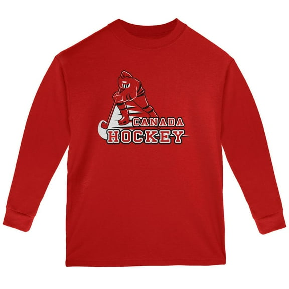 Fast Hockey Player Country Canada Youth Long Sleeve T Shirt