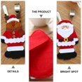 thumbnail image 4 of ZHAOCHENG soportes para cubiertos navideños con bolsillos en forma de reno de Papá Noel, bolsa para cubiertos, soportes para utensilios para decoración de mesa navideña, 4 of 5