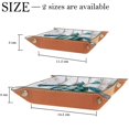 thumbnail image 4 of Women Girls Leather Square Dish Trinket Plate Jewelry Tray, Sea Turtle White Wooden Board Mothers Day Birthday Gift, 4 of 6