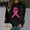 Black, variant on CLOISE Breast Cancer Sweatshirt Women Breast Cancer Fight Sweatshirts Fist Ribbon Oversized Round Neck Long Sleeve Blouses Cancer Survivor Gifts Tops Comfort Pullover Hoodie Outfits Black XL