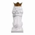 thumbnail image 4 of Escultura Hi-Line de 37 cm de león blanco con corona dorada, 4 of 7