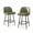 Green PU 2-pack, variant on Modern Bar Stools Set of 4, 26" Counter Height Chairs with Backrest, Green PU Leather Upholstery, Arc Metal Footrest, Sturdy Metal Legs, Ergonomic Seating – Green PU, 4-Pack