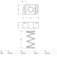 thumbnail image 2 of Unique Bargains 10 Pcs M8 x 6mm Unistrut Type Zinc Plated Long Spring Channel Nuts, 2 of 2
