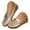 Gold, variant on Women's Comfortable Leather Loafers Slip On Driving Mocs Walking Shoes Business Casual Dress Shoes Work Flats Gold Size 7