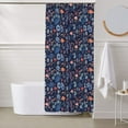thumbnail image 6 of Shower Curtain, stork blue Waterproof Fabric Plastic Shower Curtain, Drying Fast Bathroom Curtain with 9 Buttonholes, Ruffle Shower Curtain 60x72in, 6 of 8