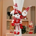 thumbnail image 5 of Christmas Knitted Long Leg Doll Curtain Holdbacks, Festive Curtain Buckle Clips, Holiday Door Curtain Ties with Elderly Snowman Deer Designs, Home Decor Accessories, 5 of 5