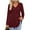 A-Wine Red, variant on UVN Summer Blouses for Women Short Sleeve V Neck Peplum Tunic Tops Casual Babydoll Flowy T Shirts