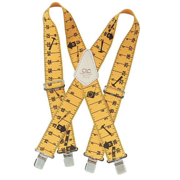 Custom Leathercraft 110RUL 2" Ruler Heavy-Duty Elastic Suspenders