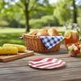 thumbnail image 2 of Way to Celebrate Patriotic Striped Lunch Paper Plates, 7", Red and White, 24 Count, 2 of 6