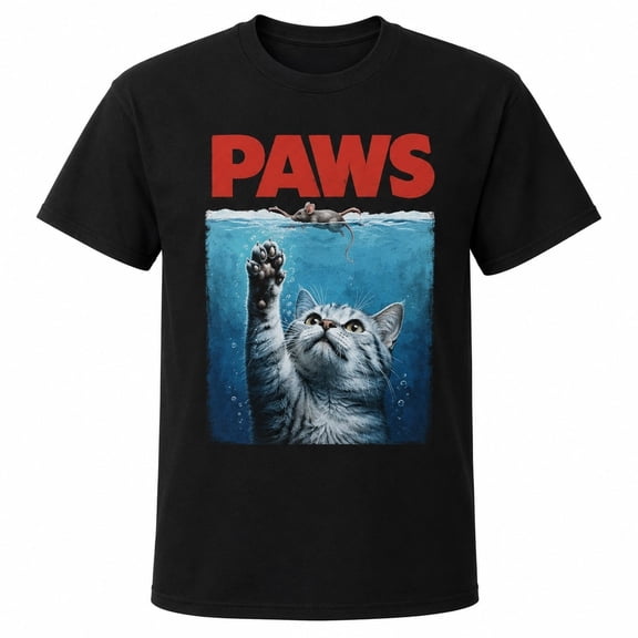 Funny Cat Paws Graphic T-Shirt, Unisex Classic Fit Animal Tee