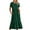 Green, variant on Homenesgenics Sun Dresses for Women Women's Summer Casual Short Sleeve CrewNeck Dress Casual Flowy Tiered Maxi Beach Dress with Pockets