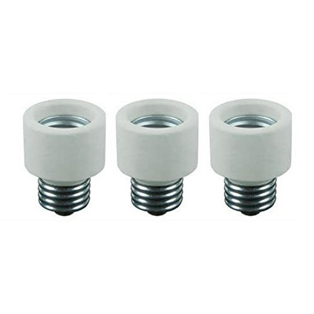 Pack Of 3 Medium Base To Medium Base Light Bulb Socket Porcelain Extender / E26 1 Inch Extension