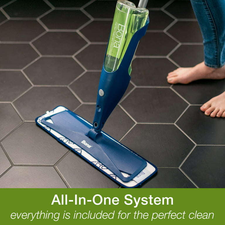 Reusable Floor Surface Pad, 1 Refillable Cleaner Floor Mop, Spray Liquid 1 Bona Multi Microfiber