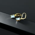thumbnail image 5 of Gem Stone King 18K Yellow Gold Plated Silver Sky Blue Aquamarine Dangle Earrings for Women (2.80 Cttw, Gemstone March Birthstone, Octagon 8X6MM), 5 of 5