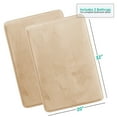 thumbnail image 2 of Nestl Set of 2 Absorbent Memory Foam Bath Mat Set Bathroom Rugs, Cream, Large 20"x32", 2 of 8