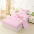 thumbnail image 2 of Erosebridal Teens Cute Watercolor Bow Twin Sheet Sets 3pcs,Girls Kids Cartoon Stars Print Bow Knot Bedding,Breathable Home Decor, 2 of 5