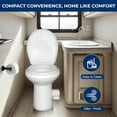 thumbnail image 2 of Gravity Flush Toilet Plastic Bowl with Connecting Hose, Installation Kits and Hand Sprayer Ideal for RVs, Trailers and Boats (White), 2 of 7