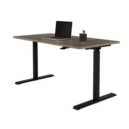 UPC: 0735854049294 | Realspace® Magellan 60 W Pneumatic Height-Adjustable Standing Desk Gray