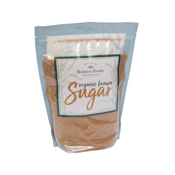 Organic Brown Sugar Bulk Resealable bag (25lb) - raw Light Brown sugar for Baking, Kitchen sweetener, Glazes & More - Made with Organic Molasses for a Sweet and Flavorful Taste