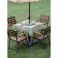 thumbnail image 4 of Outdoor Tablecloths with Umbrella Hole & Zipper, Sea Turtle Coastal 54x54 Inch Square Tablecloths, Blue Green Summer Beach Coral Ocean Waterproof Table Cloth, Patio/Pool/Picnic Table Covers, 4 of 8