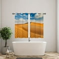 thumbnail image 3 of Desert Curtains Grommet Light Filtering Window Drapes Nature Scenery Yellow Sand Print Pattern Privacy Curtain Panels for Bedroom Living Room 2 Panels 42 x 63 Inch, 3 of 6