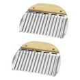 thumbnail image 3 of FRCOLOR  2 Pcs Rotary Cheese Grater Sweet Potato Fry Cutter Wave Slicer, 3 of 8