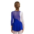 thumbnail image 3 of MSemis Girl's Rhinestone Mesh Figure Ice Skating Dance Dress Gymnastic Leotard Royal Blue 12, 3 of 7