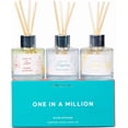 thumbnail image 1 of Folkulture Reed Diffuser or Aroma Diffusers | Set of 3 (50ml) Oil Diffuser for Home or Bathroom Accessories | Aromatherapy Diffuser with Sticks | Oil Diffusers with Reed Sticks (One in a Million), 1 of 8