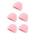 thumbnail image 3 of Qarigey Sombreros de mujer Sombreros de color sólido Accesorio de ropa Sombrero de moda Cómodo Sombrero de punto flexible para al aire Rosa claro 5piezas, 3 of 6