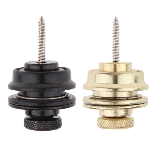 Tornillo de fácil fijación y extracción de 2 piezas, cierre de correa con correa plana para accesorio de bajo de guitarra eléctrica acústica Yuyangstore Correas de la guitarra Correas de la correa