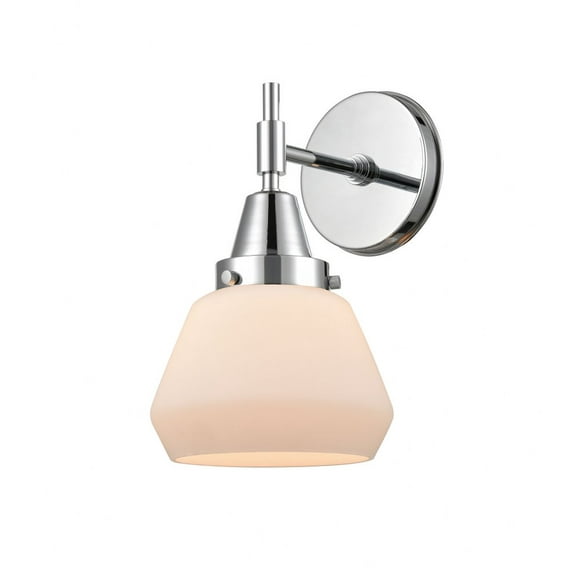 447-1W-PC-G171-Innovations Lighting-Fulton - 1 Light Wall Sconce-10.5 Inches Tall and 6.75 Inches Wide-Polished Chrome Finish-Matte White Glass Color