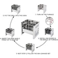 thumbnail image 4 of Jinsinto Grill en Acier Inoxydable Extérieur, Levage Réglable, Grill Pliant, Grill Portable (Maille Enntée), 4 of 5