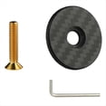 thumbnail image 1 of Tapa Superior de Dirección de Fibra de Carbono para Bicicleta, 28,6 mm, 1 1/8 Pulgadas, Tubo de Dirección, Cubierta de la Tapa de Dirección, Perno de Titanio Brillante., 1 of 6
