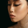 thumbnail image 4 of Nose Ring L-Bend with Prong Set CZ Centered Four Point Star 14Kt Solid Gold 20g, 4 of 11
